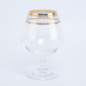 Комплект фужеров для бренди Crystalex Bohemia Золотой Лист V-D 400 мл(6 шт.) Bohemia Crystalite
