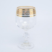 Комплект фужеров для вина Crystalex Bohemia Клаудиа Золото V-D 190 мл(6 шт.) Bohemia Crystalite