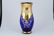 Ваза 30 см Лепка синяя B-L Bohemia Crystal