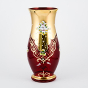 Ваза для цветов Crystal Bohemia Лепка красная 35 см Bohemia Crystal