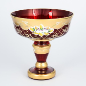 Конфетница Crystal Bohemia Лепка гранат 15 см Bohemia Crystal
