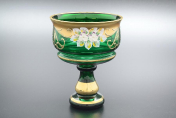 Конфетница 15 см "Лепка зеленая" B-L Bohemia Crystal