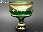 Конфетница 24 см "Лепка зеленая" B-L Bohemia Crystal