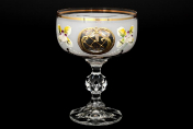 Комплект стеклянных креманок "Лепка белая фон" B-L Bohemia Crystal