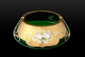 Пепельница 15,5 см "Лепка зеленая" B-L Bohemia Crystal