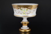 Фруктовница 28 см Лепка белая"B-L" Bohemia Crystal