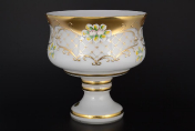 Фруктовница 28 см Лепка Белая"B-L" Bohemia Crystal