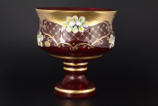 Фруктовница 28 см Лепка Гранат"B-L" Bohemia Crystal