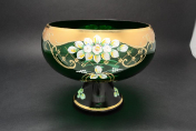 Фруктовница н/н 25,5 см "Лепка Зеленая" B-L Bohemia Crystal