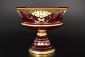 Фруктовница н/н 30 см "Лепка Гранат" B-L Bohemia Crystal