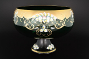 Фруктовница н/н 30 см "Лепка Зеленая" B-L Bohemia Crystal