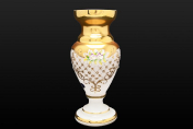 Ваза 25 см Лепка белая B-P Bohemia Crystal