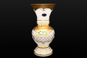 Ваза 25 см Лепка белая B-P Bohemia Crystal