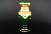 Ваза 25 см Лепка зеленая B-P Bohemia Crystal