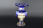 Ваза 35 см Лепка синяя B-P Bohemia Crystal
