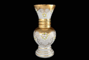 Ваза 40 см Лепка белая B-P Bohemia Crystal