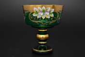 Конфетница 15 см Лепка зеленая B-P Bohemia Crystal