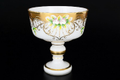 Конфетница 17 см Лепка белая B-P Bohemia Crystal
