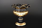 Конфетница 17 см Лепка черная B-P Bohemia Crystal