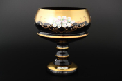 Конфетница 20 см Лепка черная B-P Bohemia Crystal