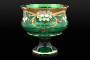 Конфетница 24 см Лепка зеленая B-P Bohemia Crystal
