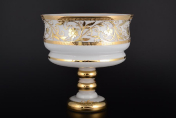 Фруктовница 28 см Лепка белая B-P Bohemia Crystal