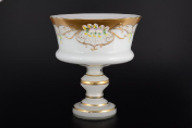Фруктовница 28 см Лепка белая B-P Bohemia Crystal