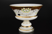 Фруктовница 28 см Лепка белая B-P Bohemia Crystal