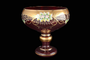 Фруктовница 28 см Лепка гранат B-P Bohemia Crystal