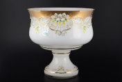 Фруктовница 30 см Лепка белая B-P Bohemia Crystal