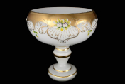 Фруктовница 31 см Лепка белая B-P Bohemia Crystal
