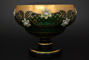 Фруктовница 31 см Лепка зеленая B-P Bohemia Crystal