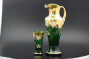 Комплект для воды иксовка 7 предметов Лепка зеленая B-P Bohemia Crystal