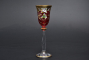 Комплект рюмок для водки 60 мл Анжела Лепка красная B-P (6 шт.) Bohemia Crystal