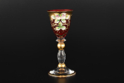 Комплект рюмок для водки 60 мл Анжела Лепка черная B-P (6 шт.) Bohemia Crystal