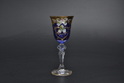 Комплект рюмок для водки 60 мл Лаура Лепка синяя B-P (6 шт.) Bohemia Crystal