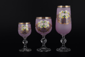 Комплект фужеров фондовки розовый 18 пр "Паточка" Bohemia Crystal