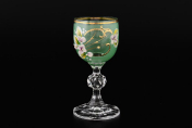 Комплект рюмок для водки Лепка зеленая D-V (6 шт.) Bohemia Crystal