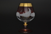 Комплект фужеров для бренди "Волна красная" E-V Bohemia Crystal