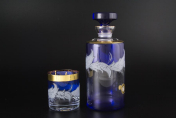 Комплект для виски 7 пр "Волна синяя" E-V Bohemia Crystal