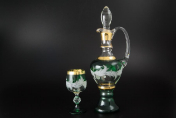 Комплект для воды 7 пр "Волна зеленая" E-V Bohemia Crystal