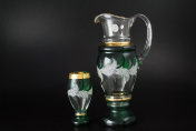 Комплект для воды 7 пр "Волна зеленая" E-V Bohemia Crystal