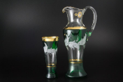 Комплект для воды 7 пр "Волна зеленая" E-V Bohemia Crystal