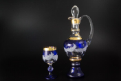 Комплект для воды 7 пр "Волна Синяя" E-V Bohemia Crystal