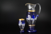 Комплект для воды 7 пр "Волна Синяя" E-V Bohemia Crystal