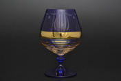 Комплект фужеров для бренди Лазурь синяя E-S (6 шт.) Bohemia Crystal