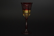 Комплект фужеров для вина Лазурь красная E-S (6 шт.) Bohemia Crystal