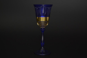 Комплект фужеров для вина Лазурь синяя E-S (6 шт.) Bohemia Crystal