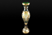 Ваза для цветов Bohemia Лепка зеленая 110 см Bohemia Crystal
