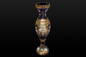 Ваза 110 см Лепка синяя E-S Bohemia Crystal